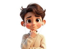 Ivo, the Intelo AI coworker mascot, in a thinking pose